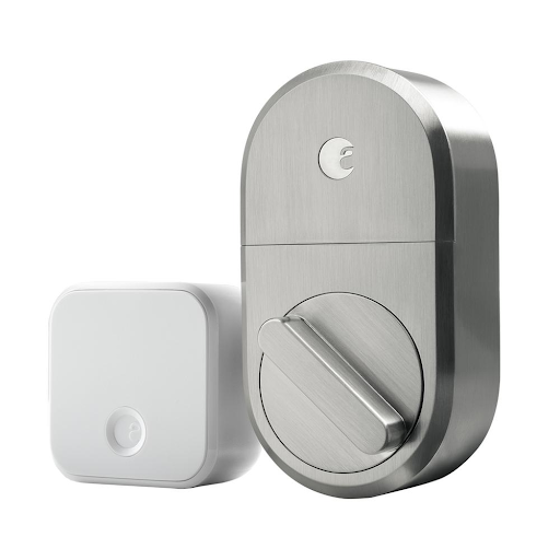 August Smart Lock Single Cylinder Deadbolt with Connect Wi-Fi Bridge