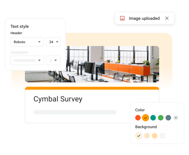 UI showing styling options for a Form survey