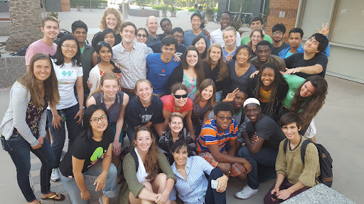 Group of STEP students smiling at the camera