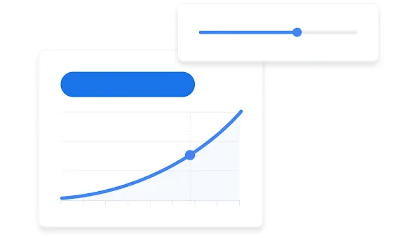 Kontrolpanelets brugerflade i Google Ads viser et diagram over det forventede antal konverteringer med afsæt i budgettet.