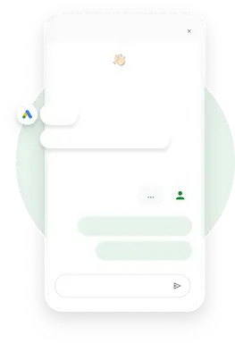 Illustrazione di un telefono utilizzato da ABC Advertising per chattare con un esperto Google Ads.