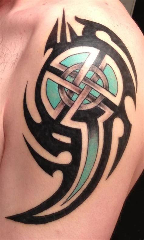 celtic shield tattoo celtic cross  tribal celtic