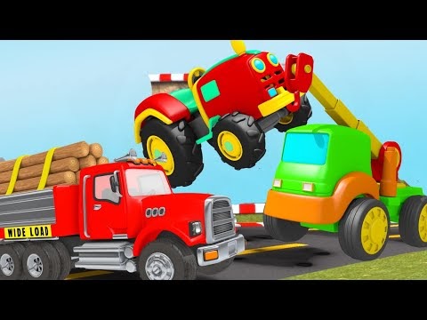 The Tractor broken down! Excavator help Tractor~! TOYS