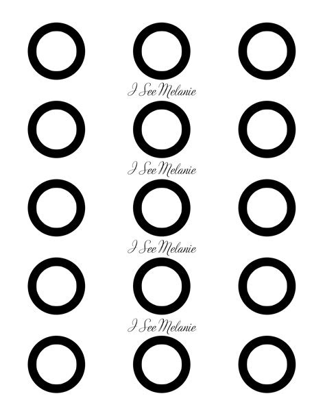 I See Melanie Macaron Template – 1.5 Inches Wide – Right