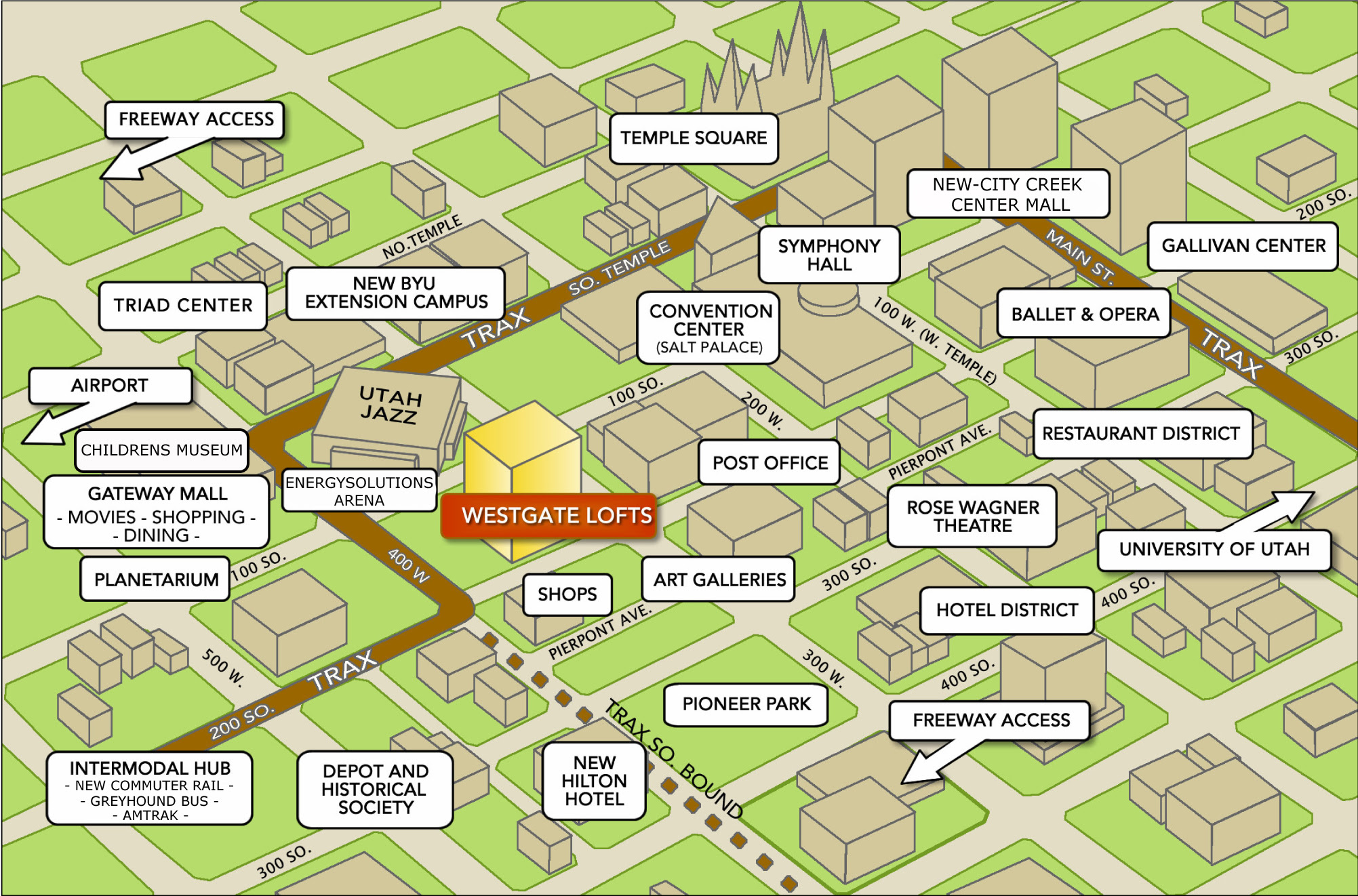 Salt Lake City Tourist Map - Salt Lake City Utah • mappery