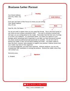 5th grade Letter Writing - business letter format