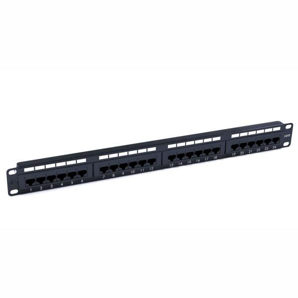 ZPP24E: 24 Port (1U) Patch Panel - CAT5e 110 T568A or T568B