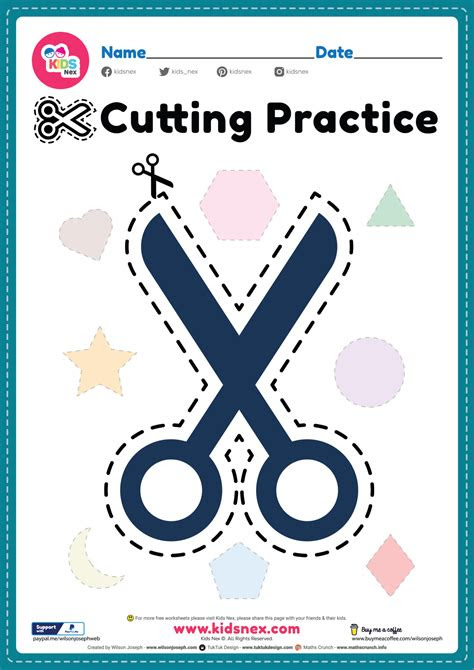 Below are ten free printable cutting worksheets for different skill levels. preschool cutting practice free printable pdf for kids