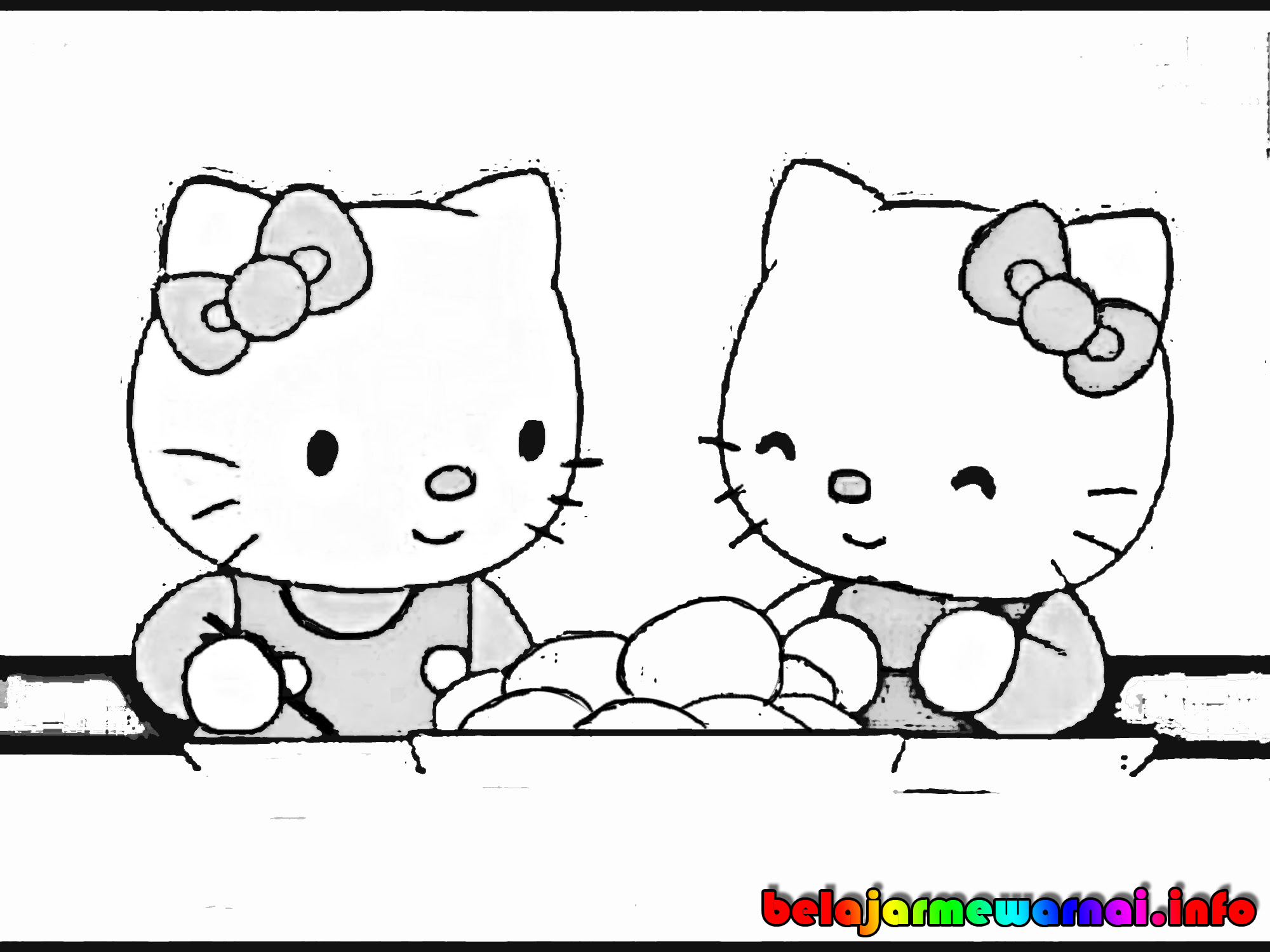 Mewarnai Gambar Hello Kitty