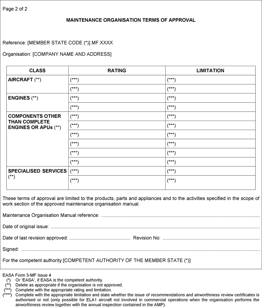 Aircraft Maintenance Agreement Template