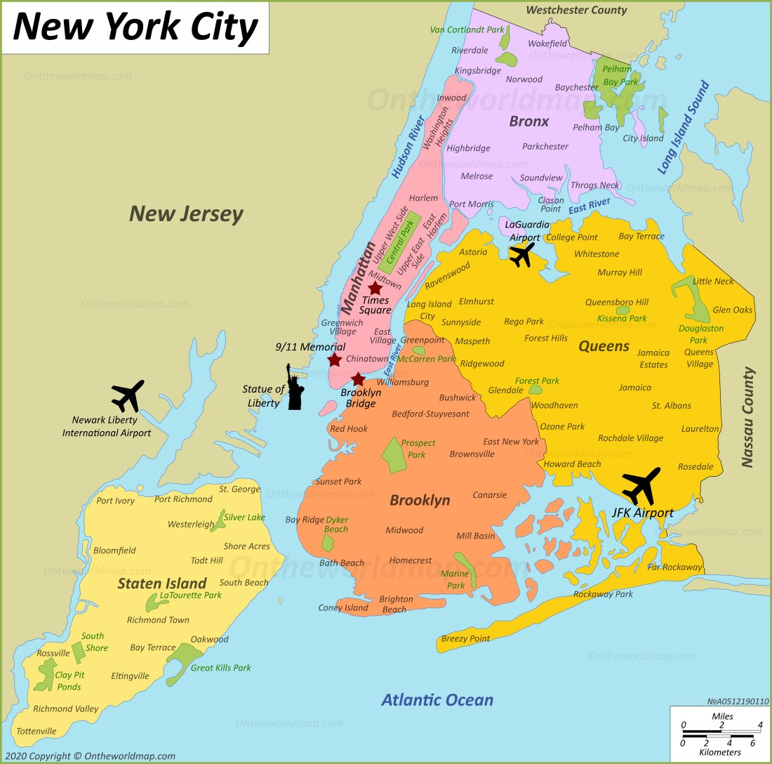 New York City Map Nyc Maps Of Manhattan Brooklyn Queens Bronx And Staten Island Maps Of New York City