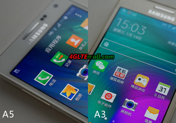 samsung galaxy A5 VS A3 UI