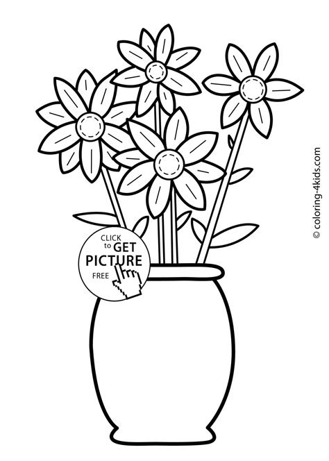 You can print or download them to color and offer them to your family and friends. flowers coloring pages for kids printable 6 coloing 4kidscom