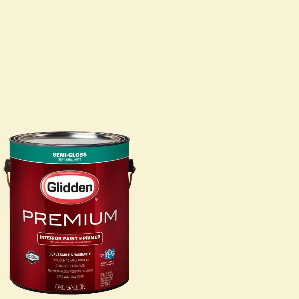  Glidden  Premium 1 gal HDGY43 Soft Candlelight Semi Gloss 