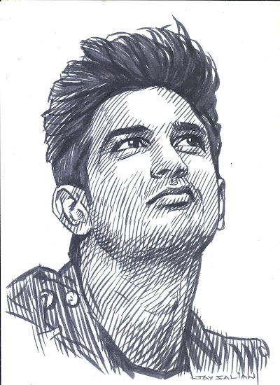 Line Art Simple Ms Dhoni Easy Drawing