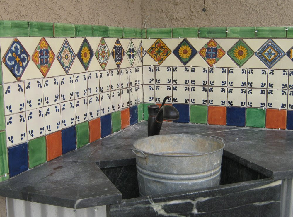 Outdoors Tile Backsplash, Mexican Home Decor Gallery. Mission 