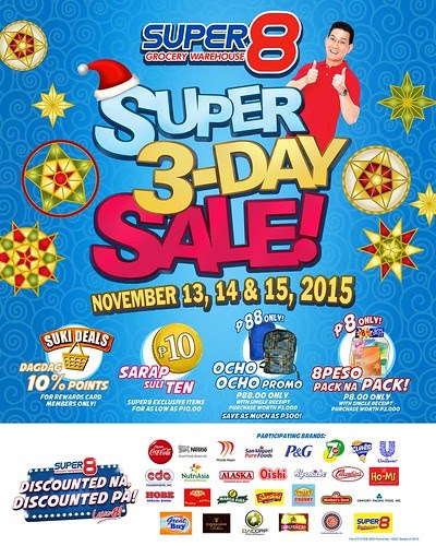 Dad shopping tips for Super 8 grocery warehouse 3-day sale this Nov 13-14-15, 2015