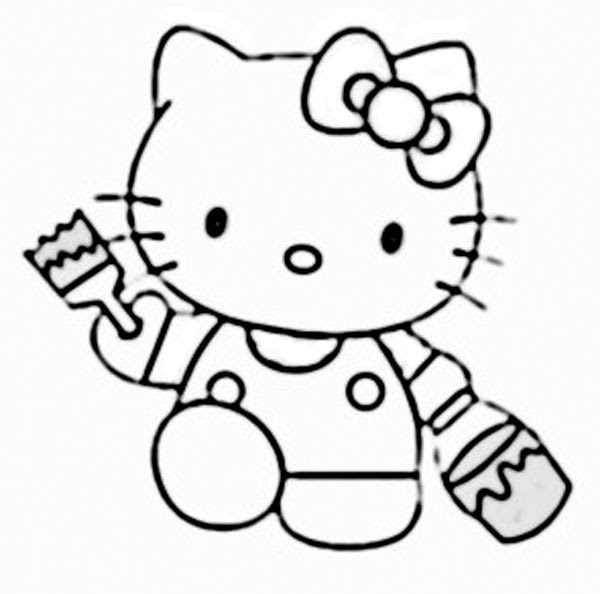 Mewarnai Gambar Hello Kitty