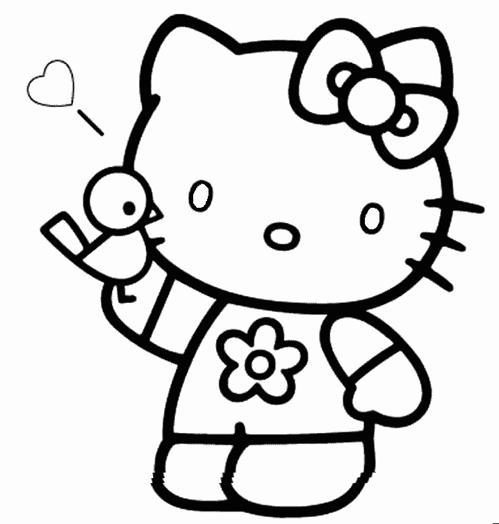 Mewarnai Gambar Hello Kitty