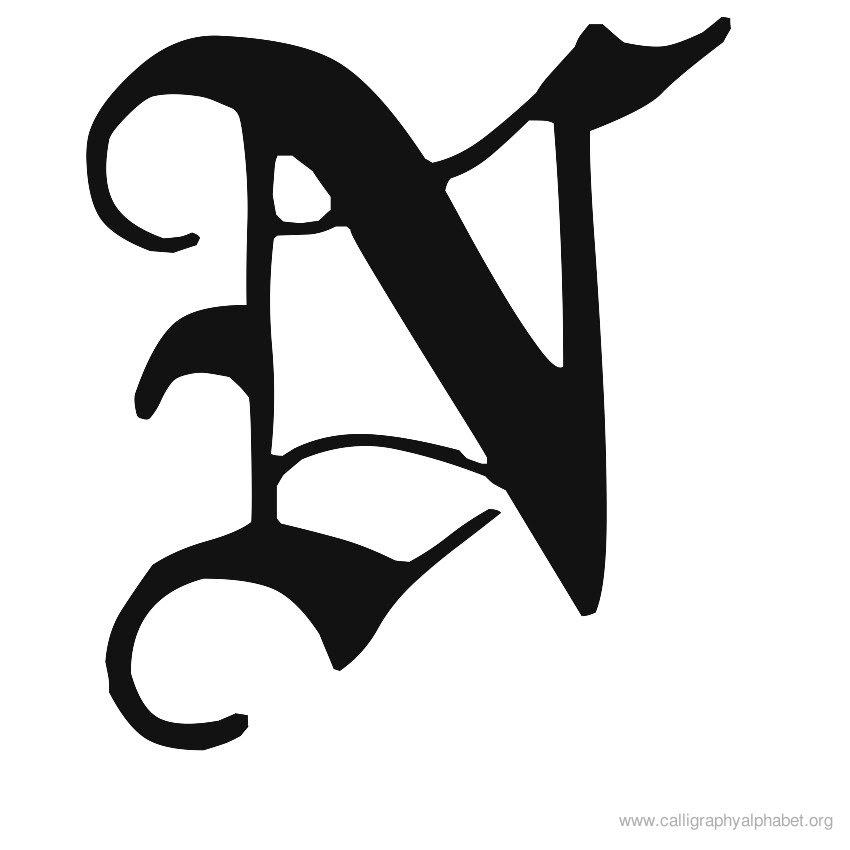 Calligraphy Alphabet N | Alphabet N Calligraphy Sample ... This font is indeed a class apart and its beauty is remarkable.