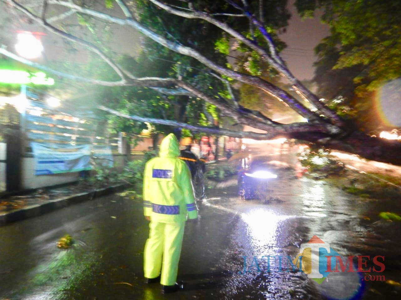 Kwbtimes Pohon Tumbang Nyaris Timpa Rumah Sakit Batu Times