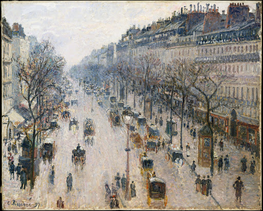 The Boulevard Montmartre on a Winter Morning