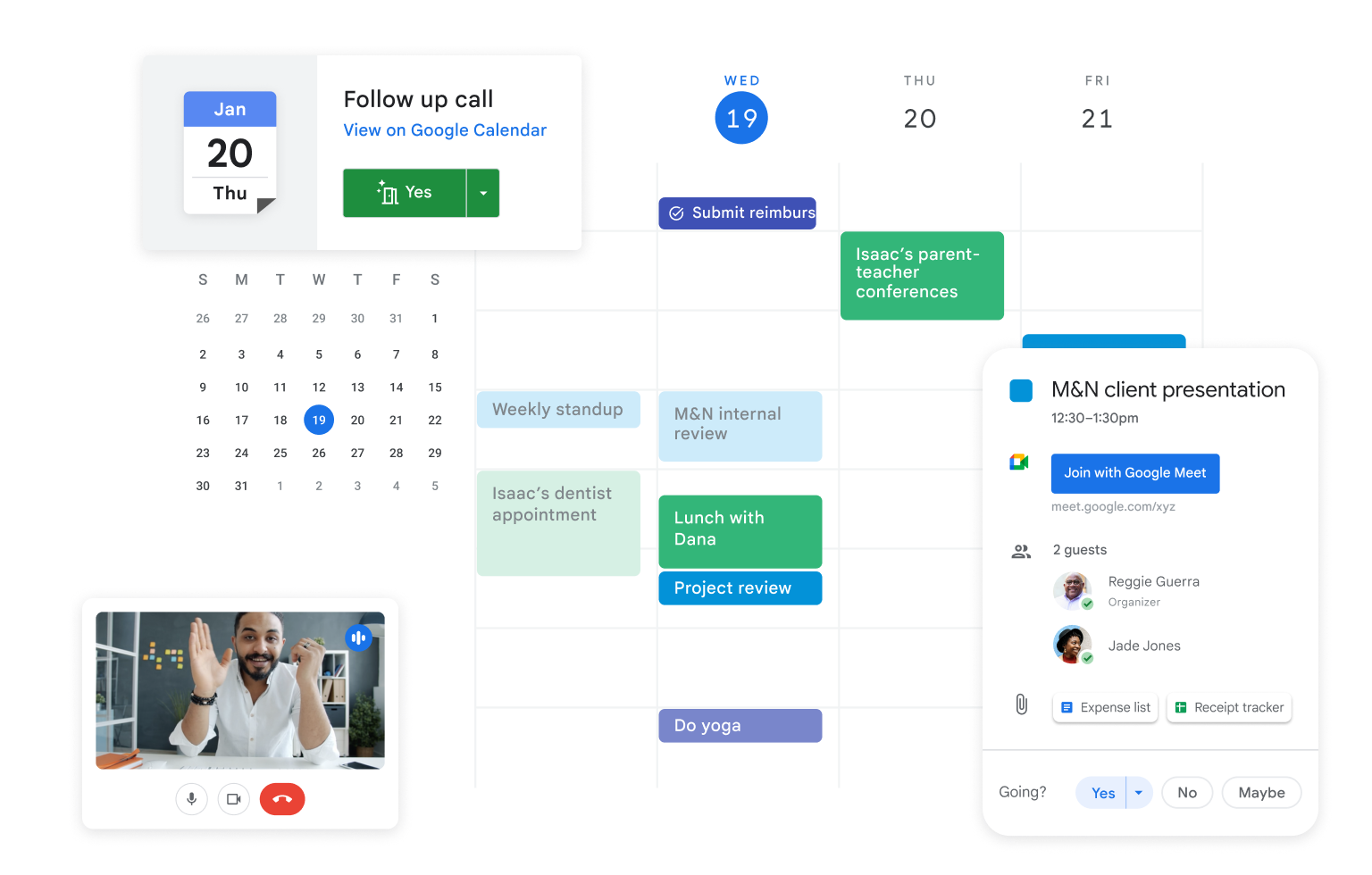 Shareable calendar with Google Workspace.