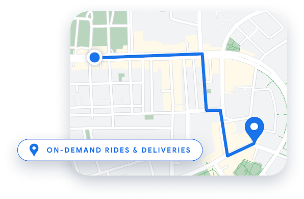 Entregador em um patinete com as rotas mostradas em um mapa