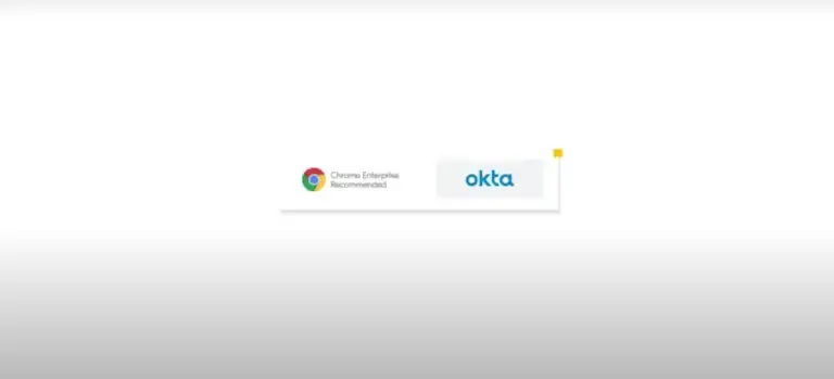 Logotipos de Chrome Enterprise y Okta