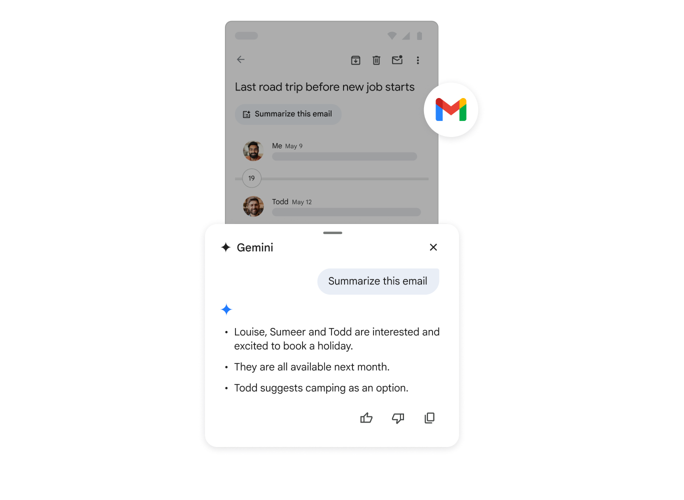 Menggunakan Google Gemini untuk meringkas email