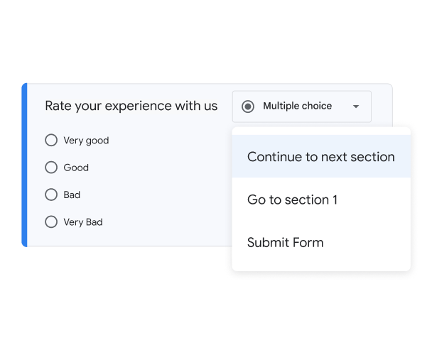 UI showing Form navigation options with radio buttons