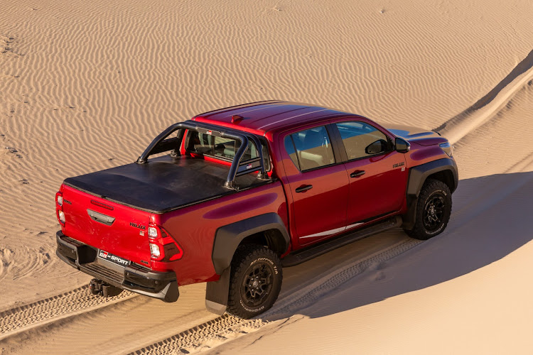 A chunky stance aided by off-road rubber.