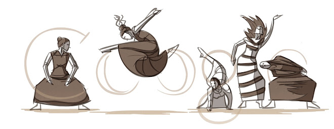 Martha Graham's 117th Birthday. Animation by Ryan Woodward.