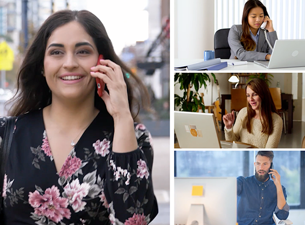 Imagen de personas usando Voice en su día a día 