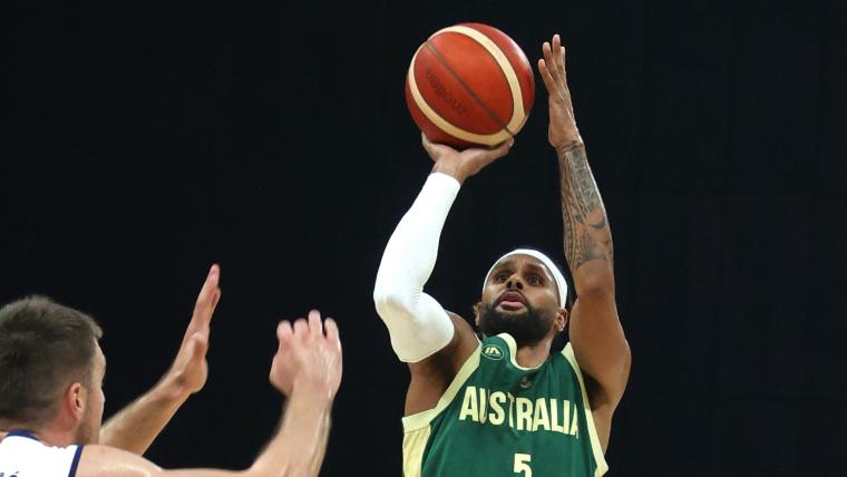 Patty Mills' 28 points pushes Australia past Serbia in Olympic exhibition image