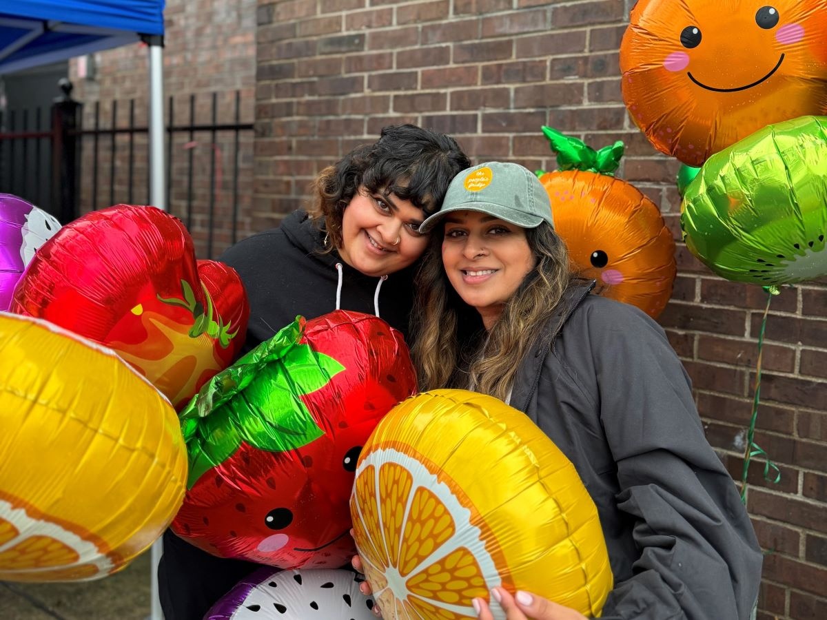 The People's Fridge founders Sonam (left) and Sonia (right).