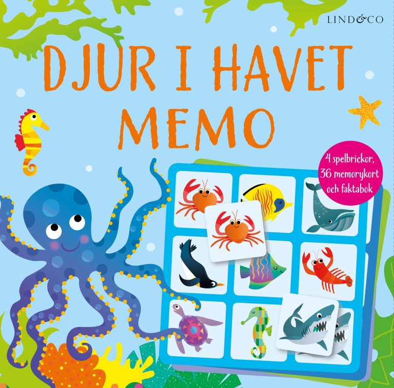 Djur i havet memo. Spel och faktabok