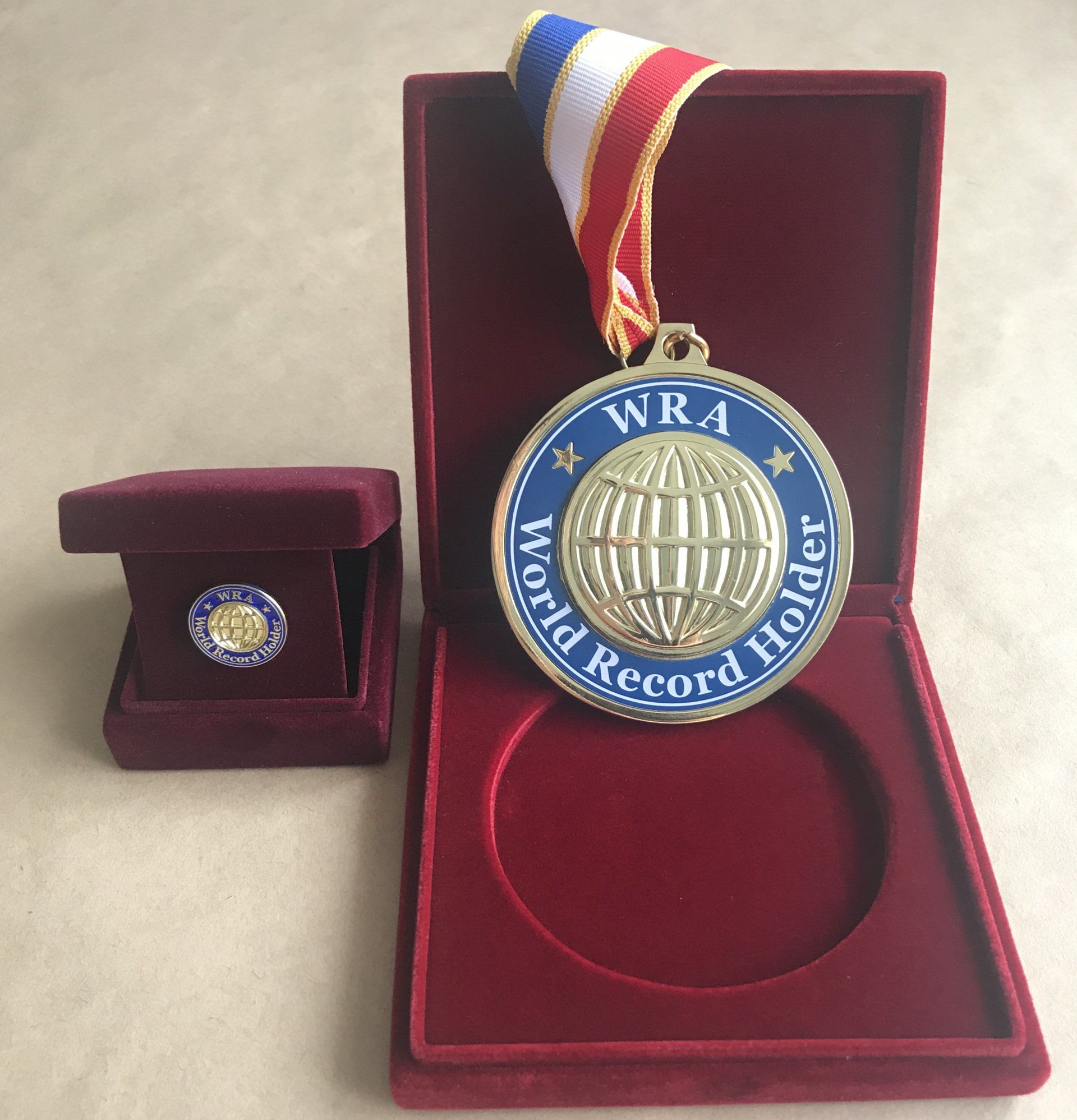 World Record Holder Medal & Pin