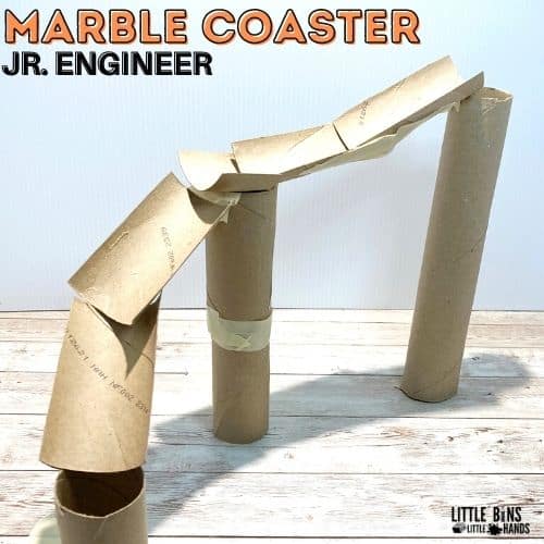 Build a marble roller coaster simple machine from cardboard tubes and tape.