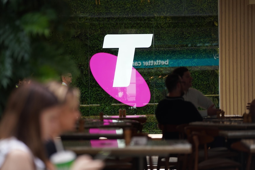 Telstra Shop signage outside Brisbane CBD store