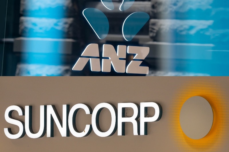 ANZ and Suncorp logos composite image