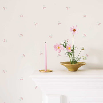 Tiny Pastel Cherries Removable Wallpaper