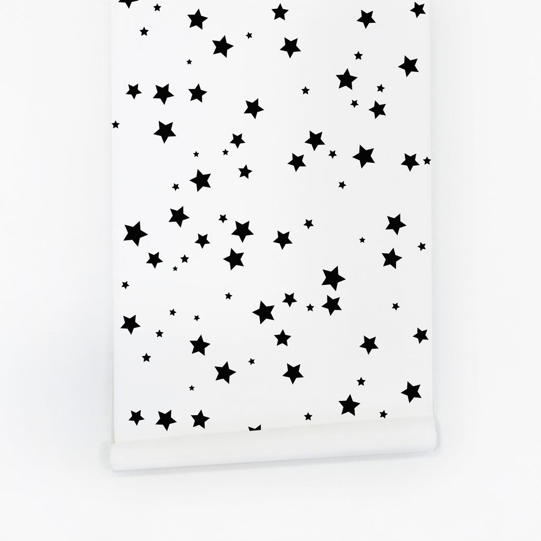 simple black and white tiny stars removable wallpaper