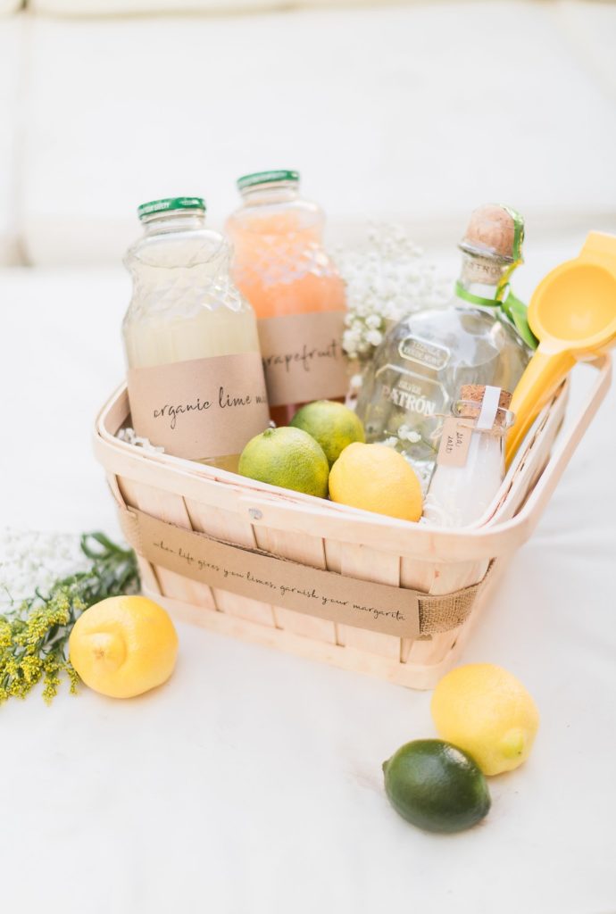 diy margarita cocktail kit gift basket 1 min