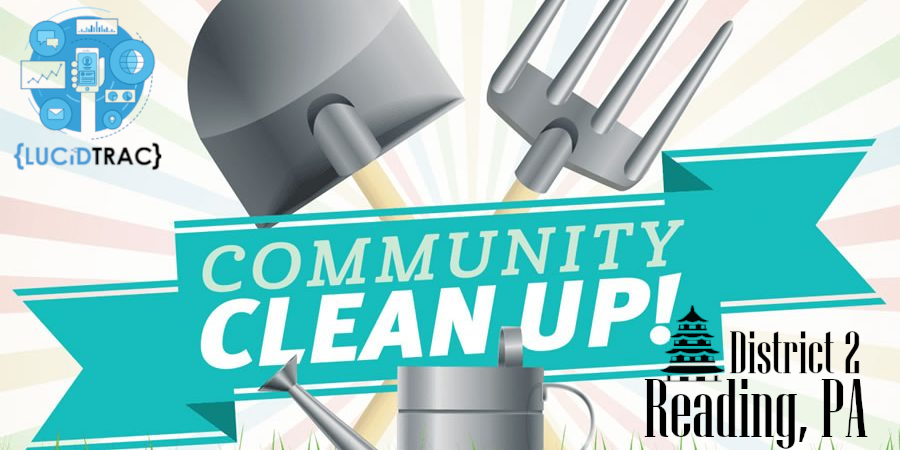 LucidTrac Gives Back: Community Cleanup in Reading, PA District 2 read @ https://lcdtrc.link/vx85idh #LucidTracBlog 