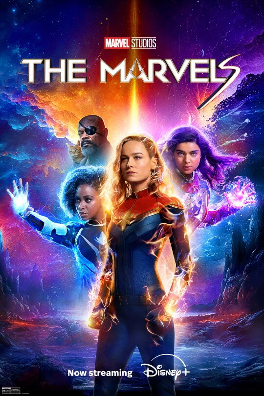 Marvel Studios | The Marvels | Now streaming | Disney+ | movie poster