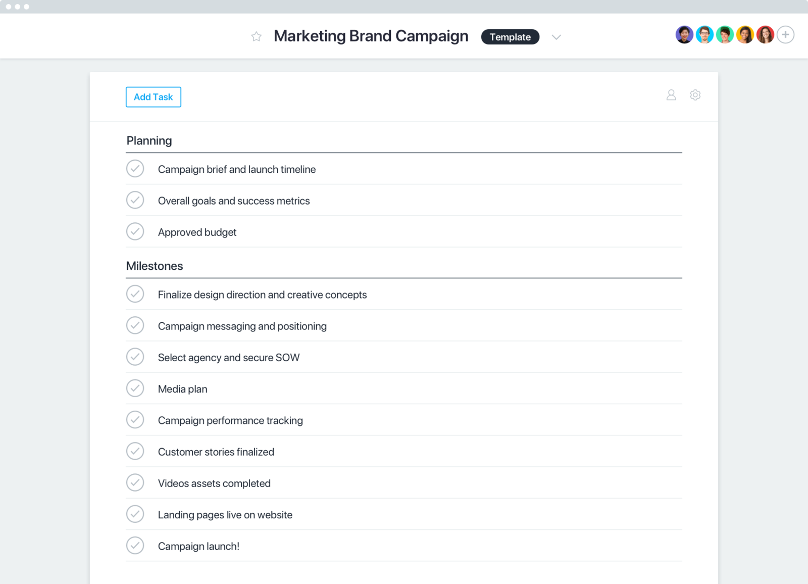 Asana Product Screenshot