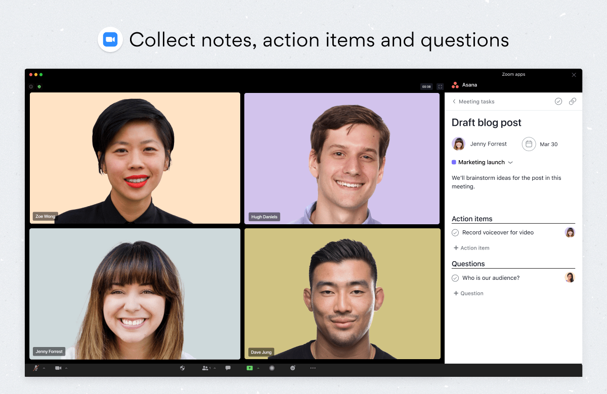 Asana + Zoom