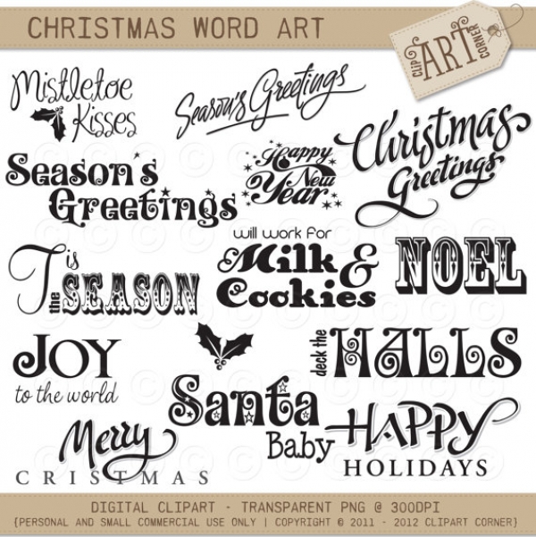 Download Christmas Word Art  