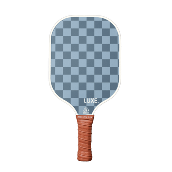 Blue Checker Pickleball Paddle. Designer Pickleball Paddle